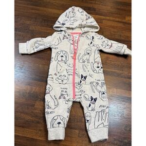 Carter's one piece outfit with hood.  size 3 months.  Dog lover.